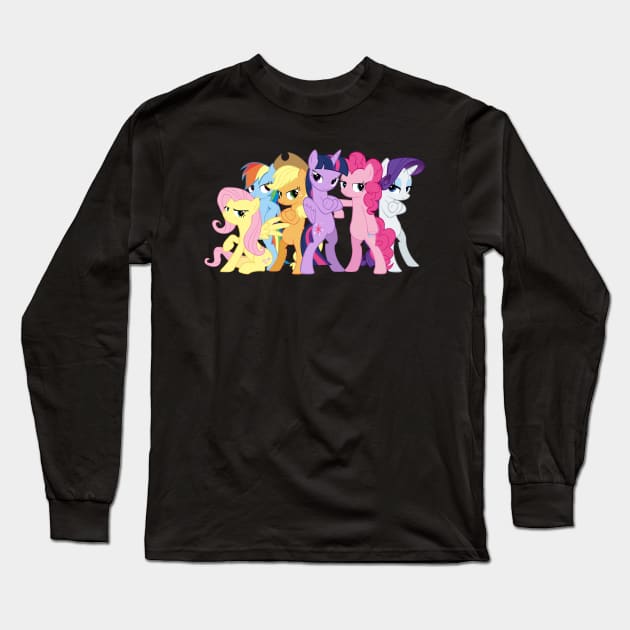 Mane Six Long Sleeve T-Shirt by Brony Designs